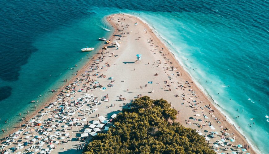 Zlatni Rat Beach on Brac Island, Croatia