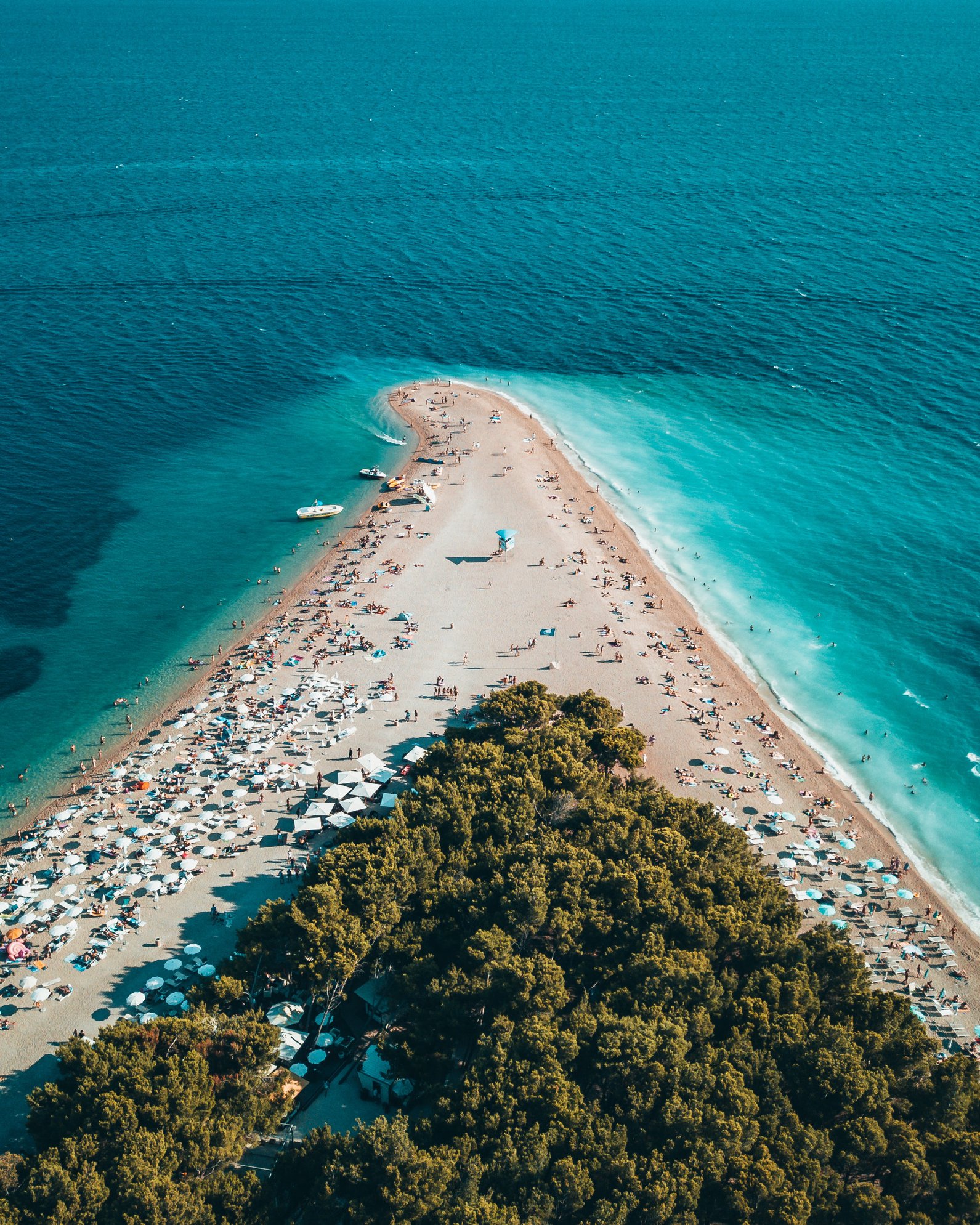 Zlatni Rat Beach on Brac Island, Croatia