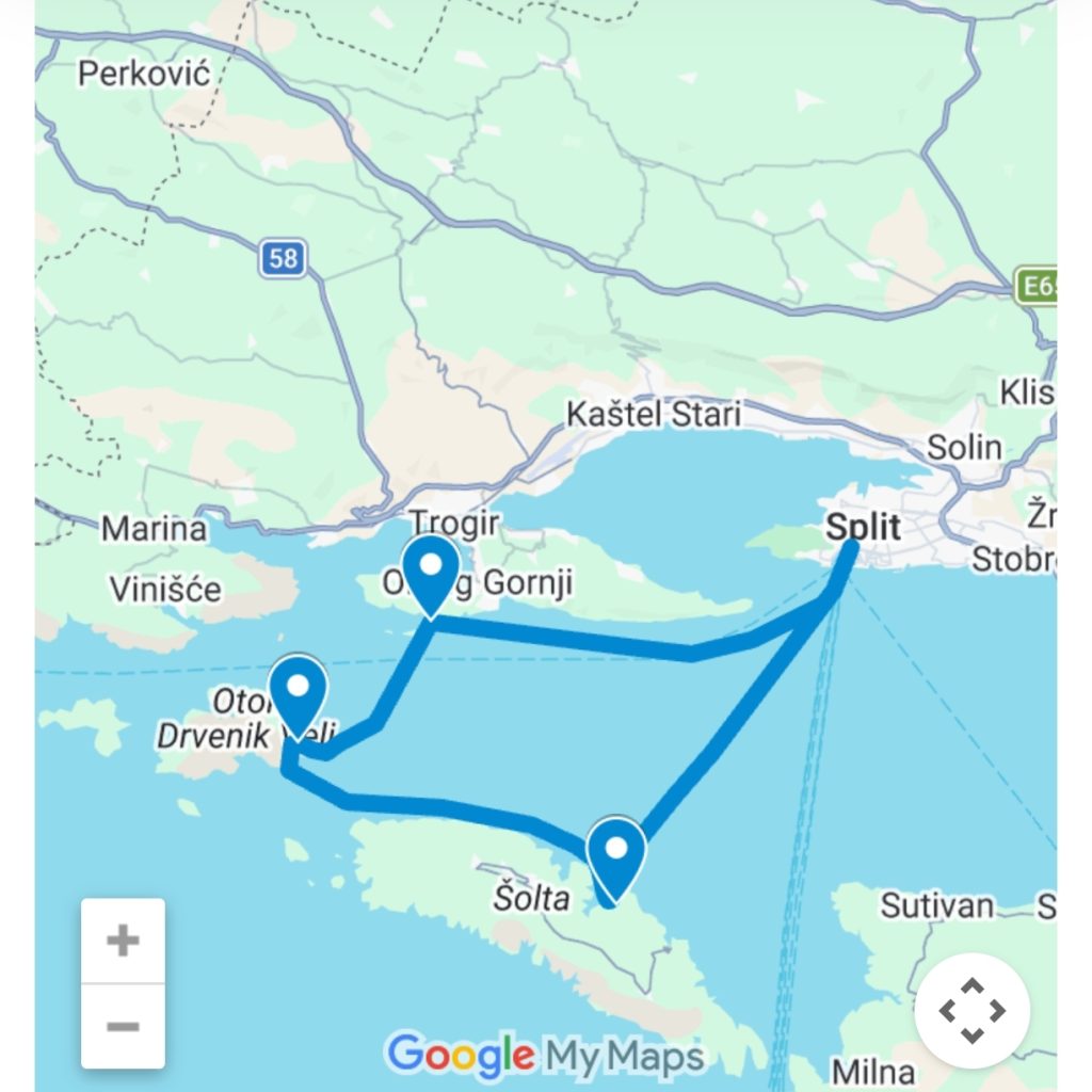 Blue Lagoon Split boat tour location