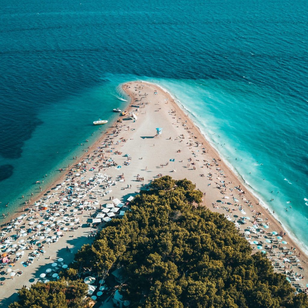 Zlatni Rat beach near Split, Croatia